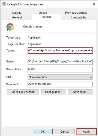 실행 중인 여러 Google Chrome 프로세스 수정