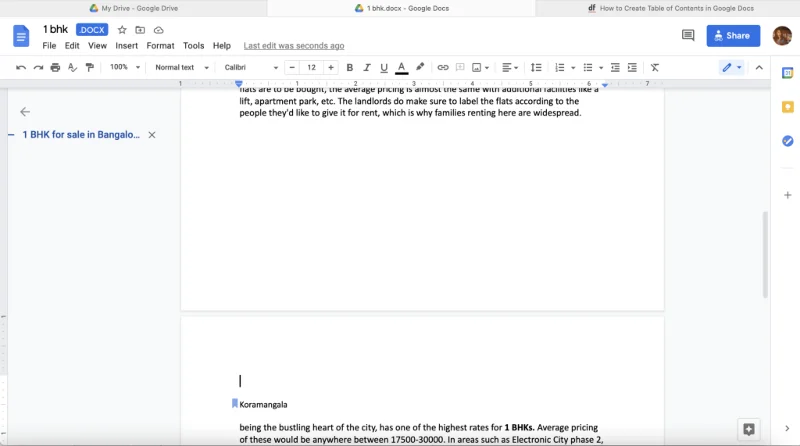 Een pagina toevoegen in Google Documenten