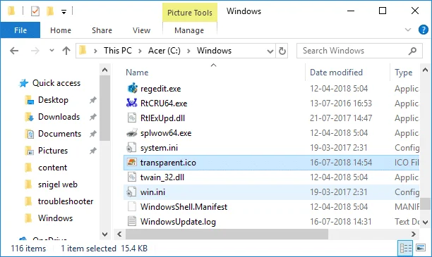 Verwijder het blauwe pijlpictogram op gecomprimeerde bestanden en mappen in Windows 10