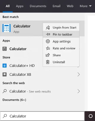 إصلاح Windows 10 Calculator مفقود أو مختفي