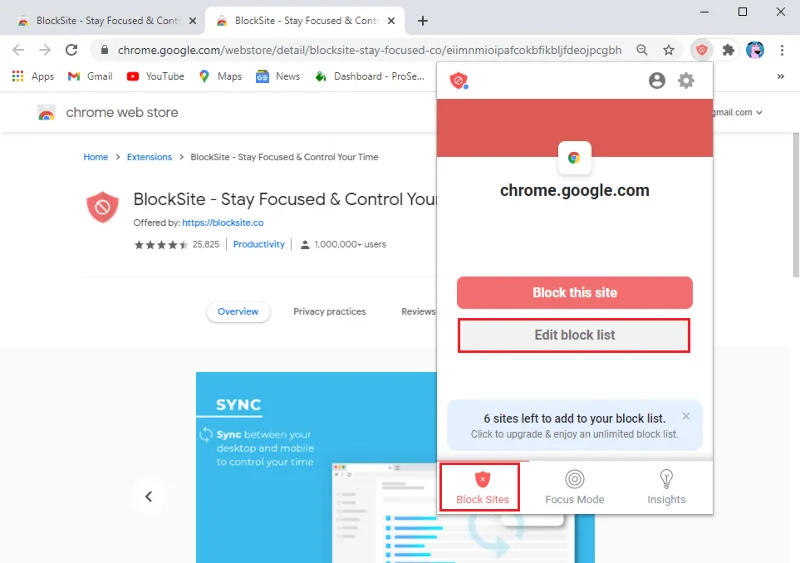 GoogleChromeでウェブサイトをブロックおよびブロック解除する方法