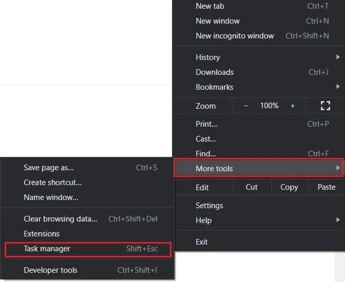 실행 중인 여러 Google Chrome 프로세스 수정