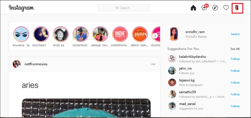 Laatst gezien op Instagram zien