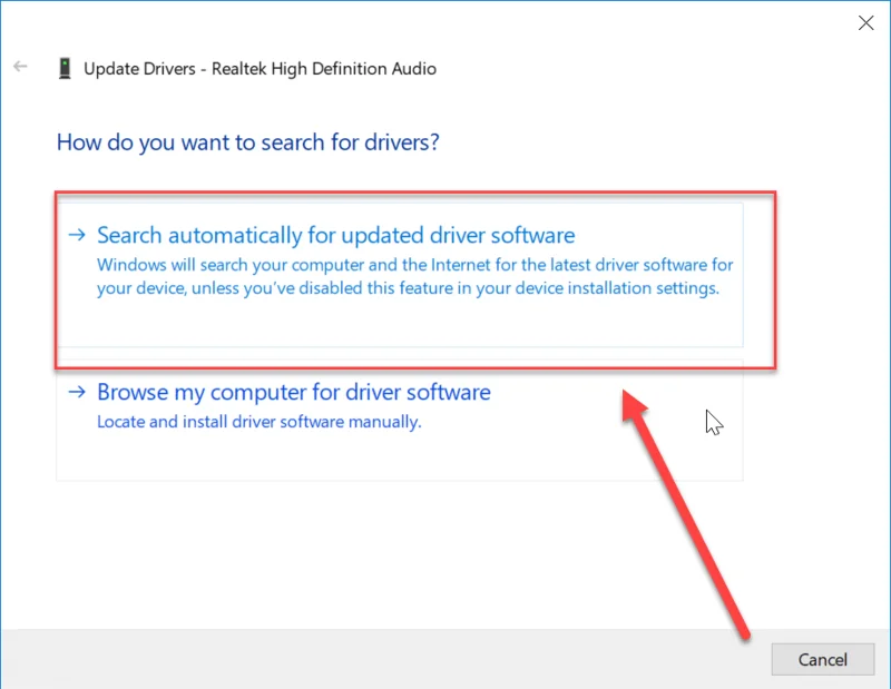 Fix Realtek HD Audio Driver Failure Error installeren