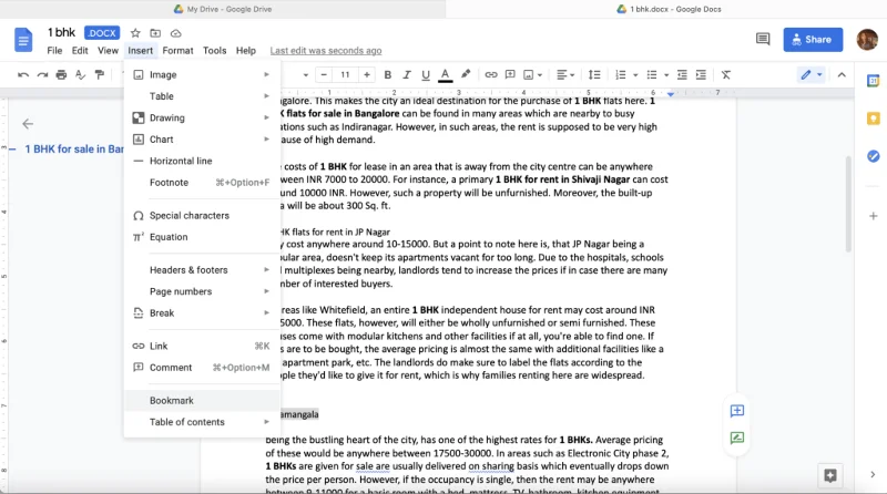 Inhoudsopgave toevoegen in Google Documenten
