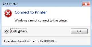 Windows kan geen verbinding maken met de printer [OPGELOST]