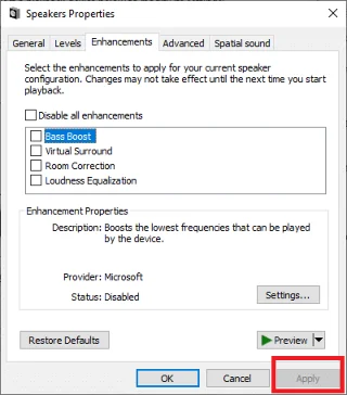 Betulkan Kelantangan Secara Automatik Turun atau Naik dalam Windows 10