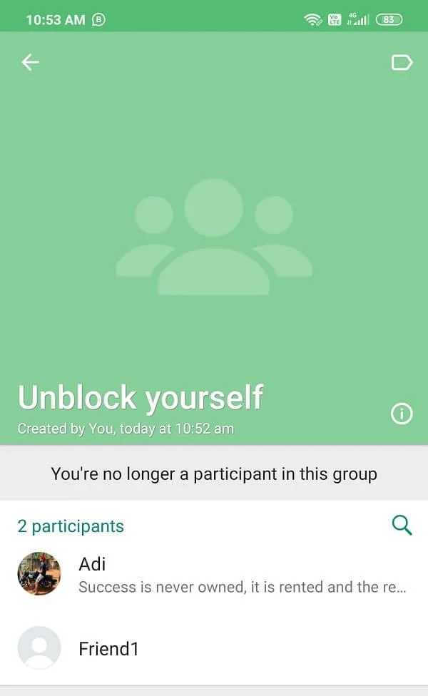 ブロックされたときにWhatsAppで自分のブロックを解除する方法
