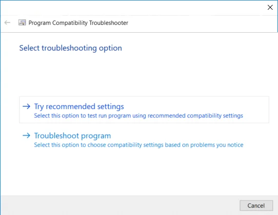 Windows10のアプリの互換モードを変更する
