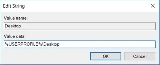 Fix Desktop verwijst naar een locatie die niet beschikbaar is