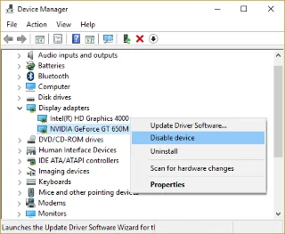 Disable GPU