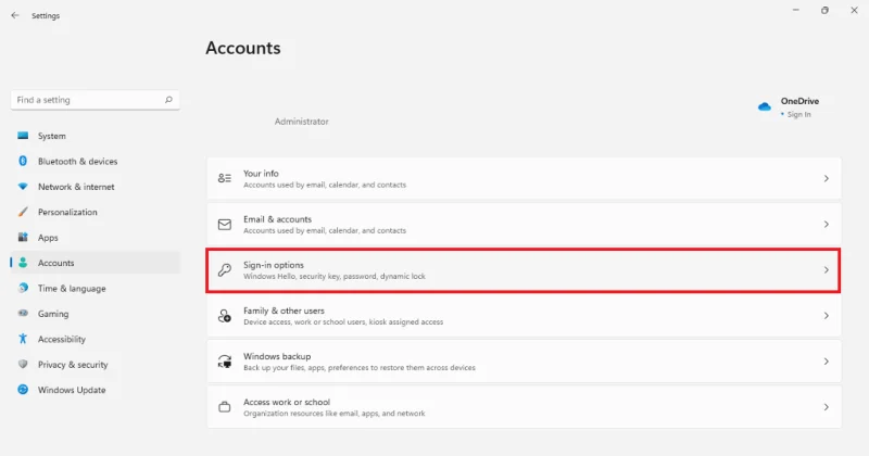 Pincode wijzigen in Windows 11