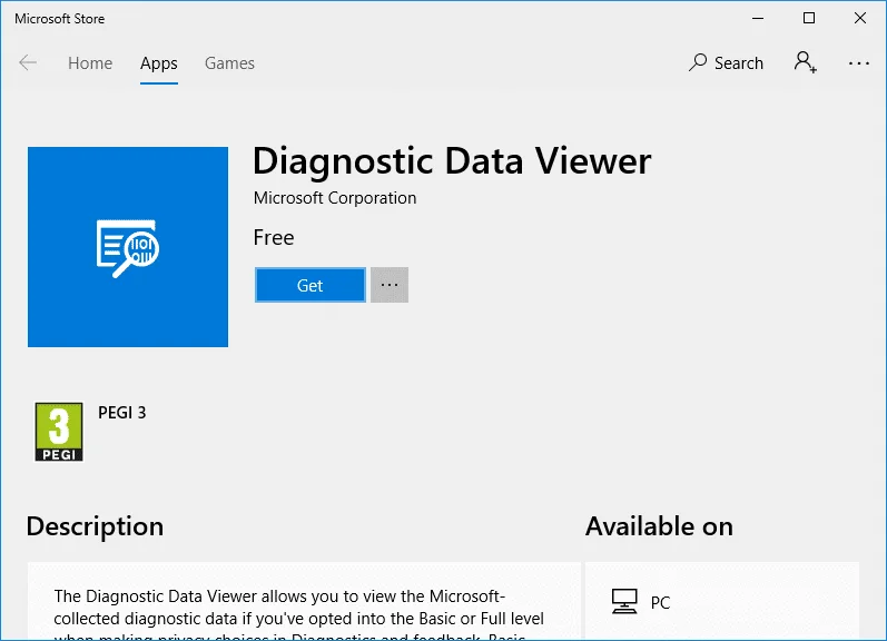 تمكين أو تعطيل عارض البيانات التشخيصية في نظام التشغيل Windows 10