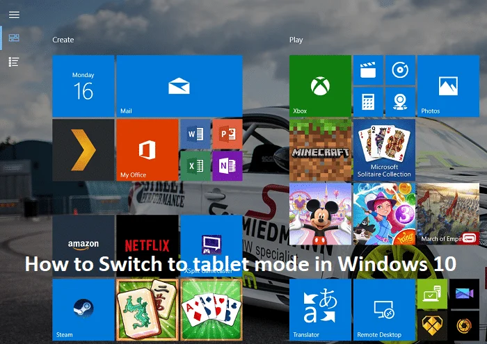 Windows10でタブレットモードに切り替える方法