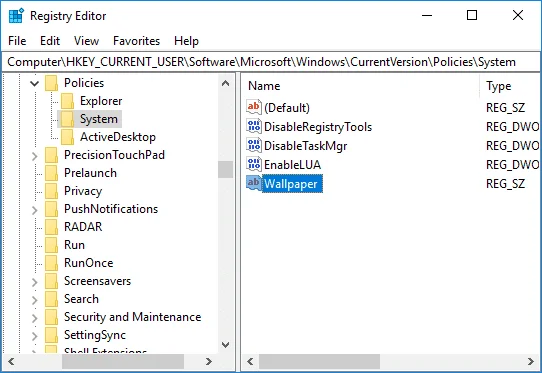 منع المستخدمين من تغيير خلفية سطح المكتب في نظام التشغيل Windows 10