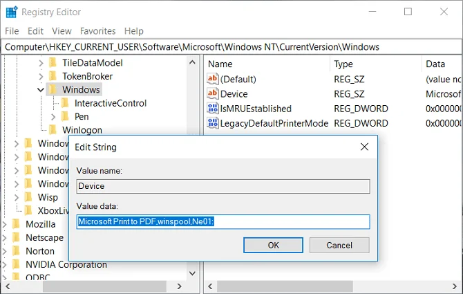 Fix Kan standaardprinterfout 0x00000709 niet instellen