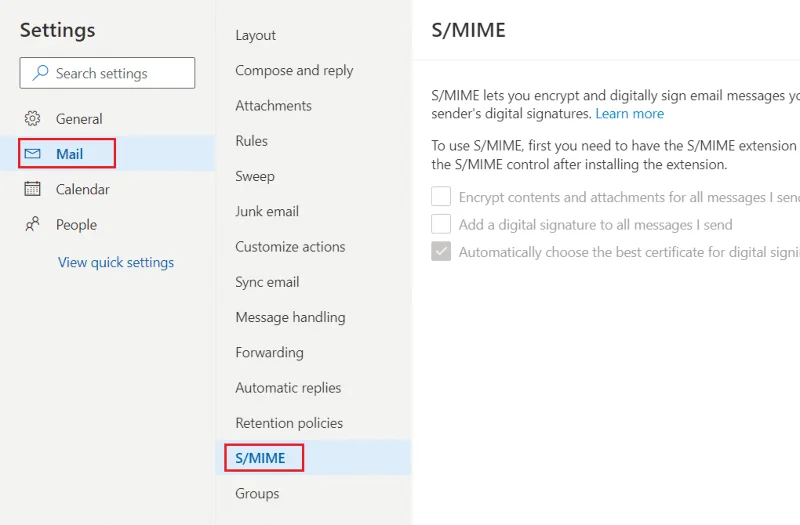Fix De inhoud kan niet worden weergegeven omdat het S/MIME-besturingselement niet beschikbaar is