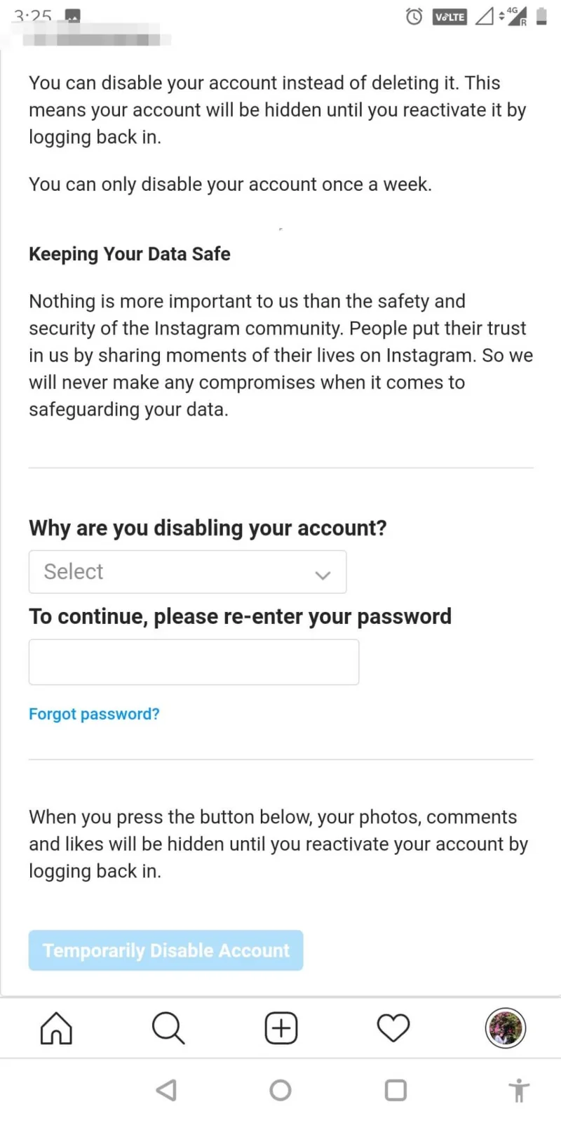如何知道某人何時停用了他們的 Instagram 帳戶