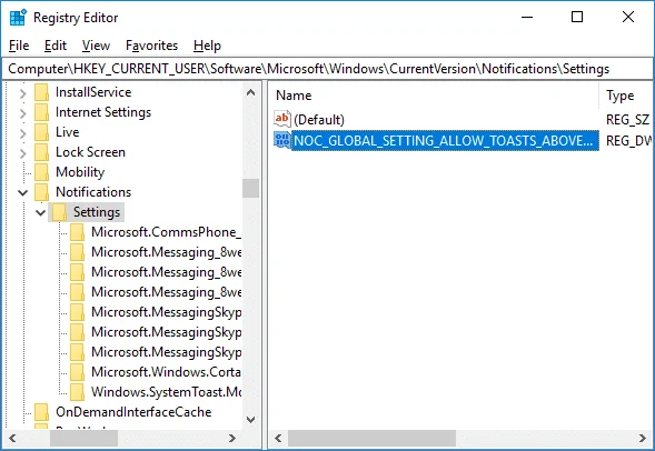 Windows10のロック画面でアプリ通知を有効または無効にする
