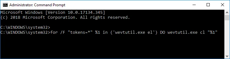 Cara Mengosongkan Semua Log Peristiwa dalam Pemapar Acara dalam Windows 10