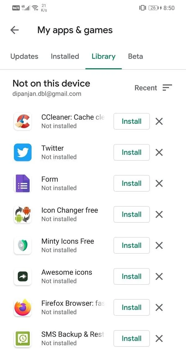 Androidで削除されたアプリのアイコンを復元する方法