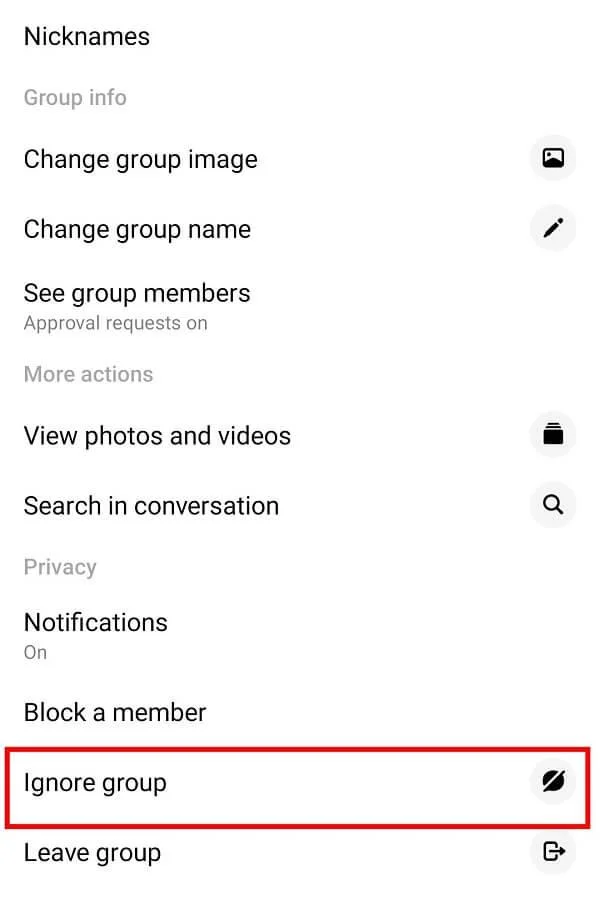 如何在 Facebook Messenger 中離開群聊