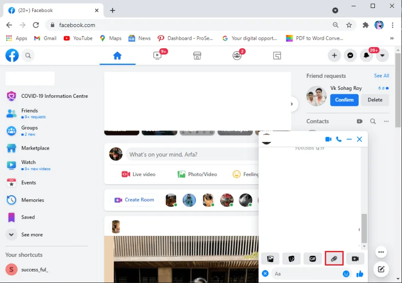 Comment envoyer de la musique sur Facebook Messenger