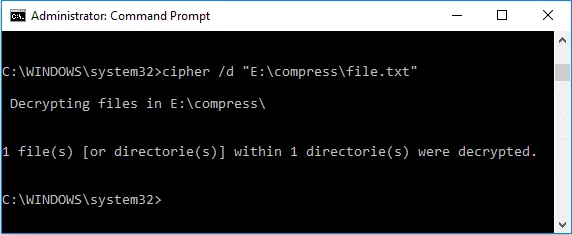 فك تشفير الملفات والمجلدات المشفرة بـ EFS في نظام التشغيل Windows 10