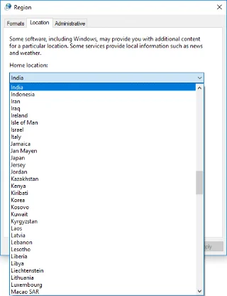 كيفية تغيير البلد أو المنطقة في Windows 10
