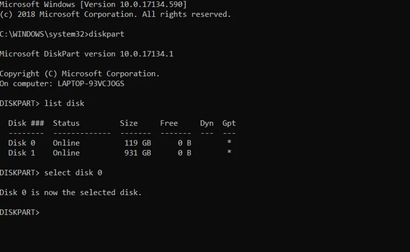 Fix No Bootable Device Error op Windows 10
