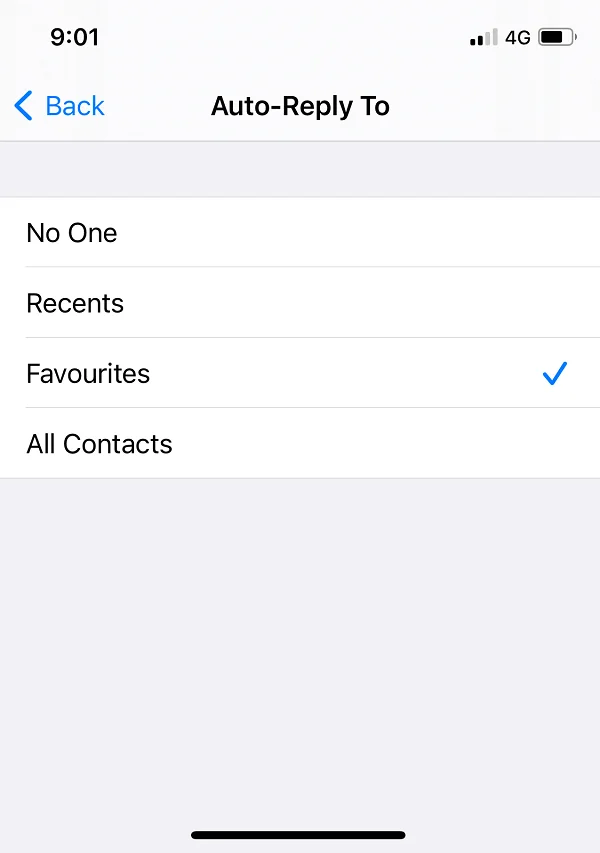 iPhoneでテキストに自動返信する方法