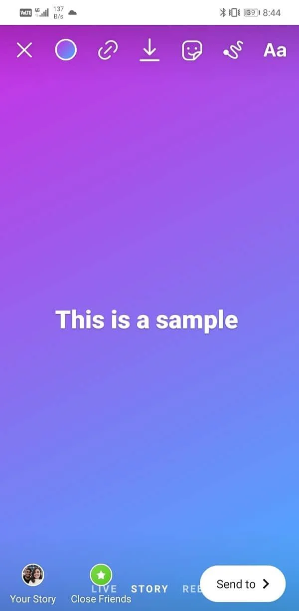 如何更改 Instagram Story 中的背景顏色 如何更改 Instagram Story 中的背景顏色