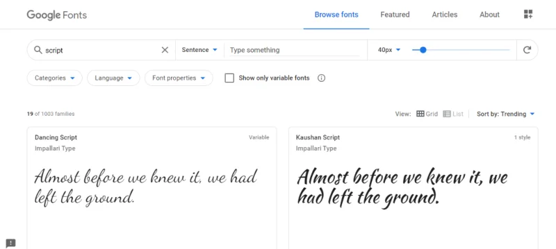 Microsoft Word 中有哪些最好的草書字體？