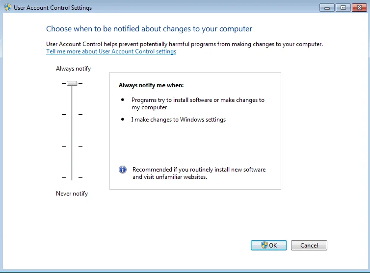 如何在 Windows 系統中啟用用戶帳戶控制