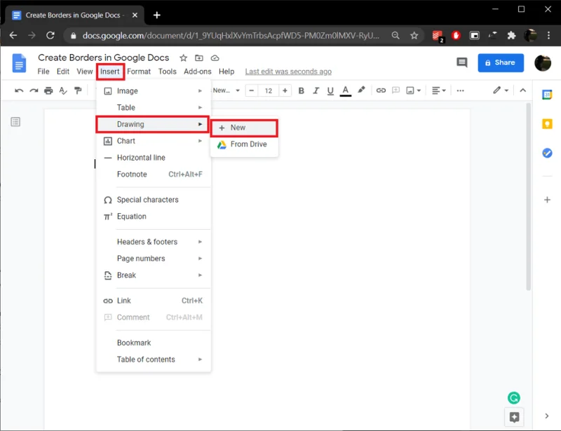 4 Cara Membuat Perbatasan di Google Documents