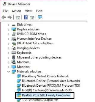 Fix Realtek PCIe GBE Family Controller-adapter ondervindt stuurprogrammaprobleem
