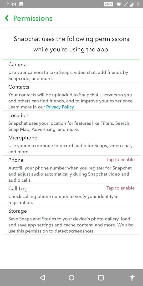 如何在 Snapchat 上允許相機訪問