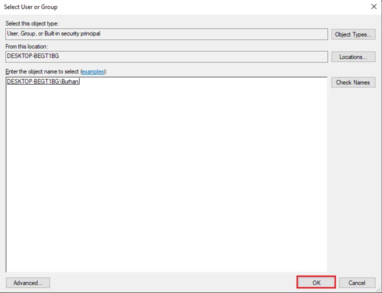 رفع خطای Failed to Enumerate Objects in Container در ویندوز 10