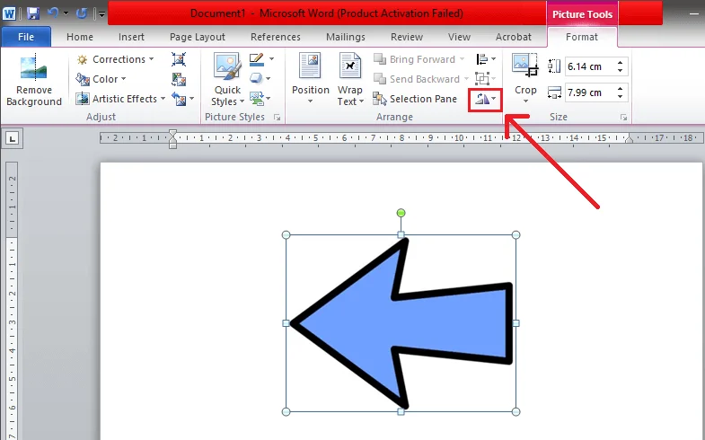 Cara Memutar Gambar atau Gambar di Word