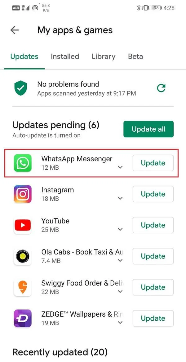 Android-apps repareren die zichzelf automatisch sluiten