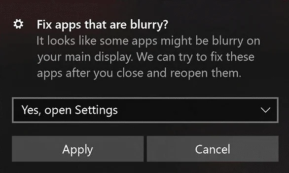 Apps repareren die wazig lijken in Windows 10