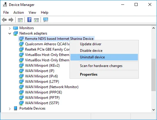 Correction du partage de connexion USB ne fonctionnant pas sous Windows 10