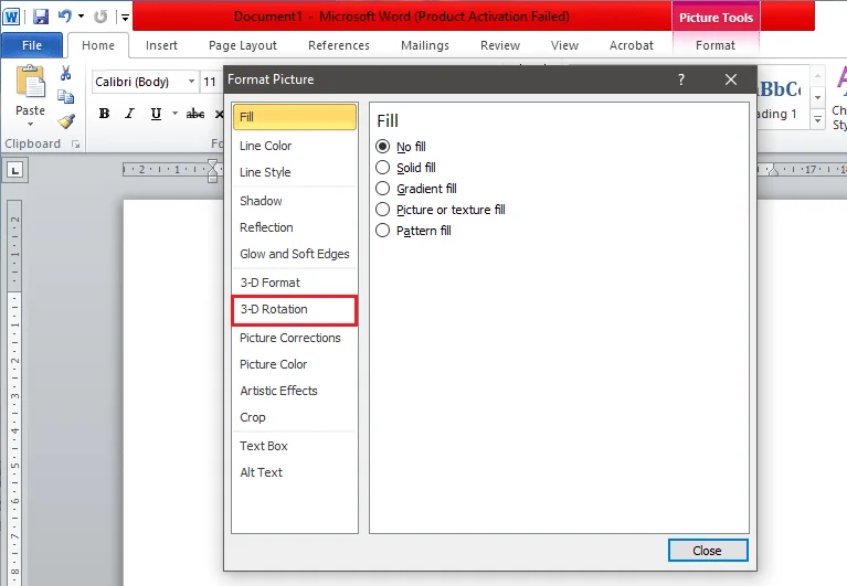 Cara Memutar Gambar atau Gambar di Word