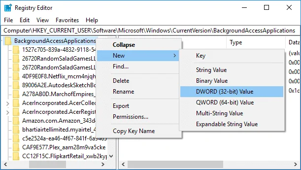 Windows10でバックグラウンドアプリを無効にする方法