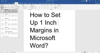 Hoe u 1-inch marges instelt in Microsoft Word