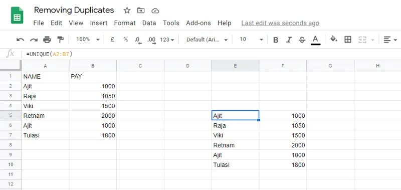 6 Cara Menghapus Duplikat Di Google Sheets