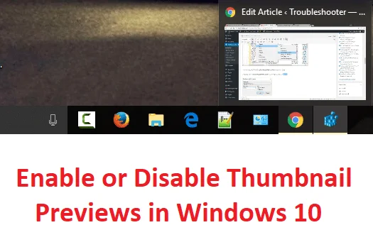 Miniatuurvoorbeelden in- of uitschakelen in Windows 10