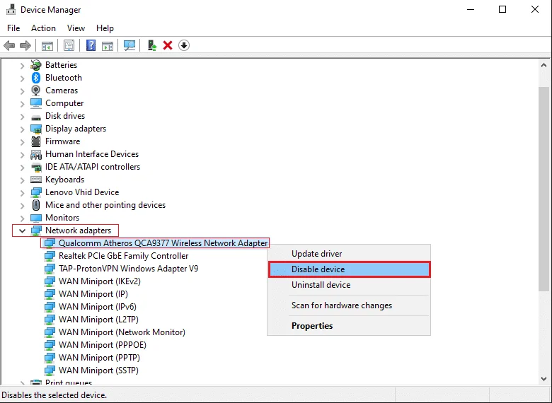 Fix Media Disconnected Error op Windows 10
