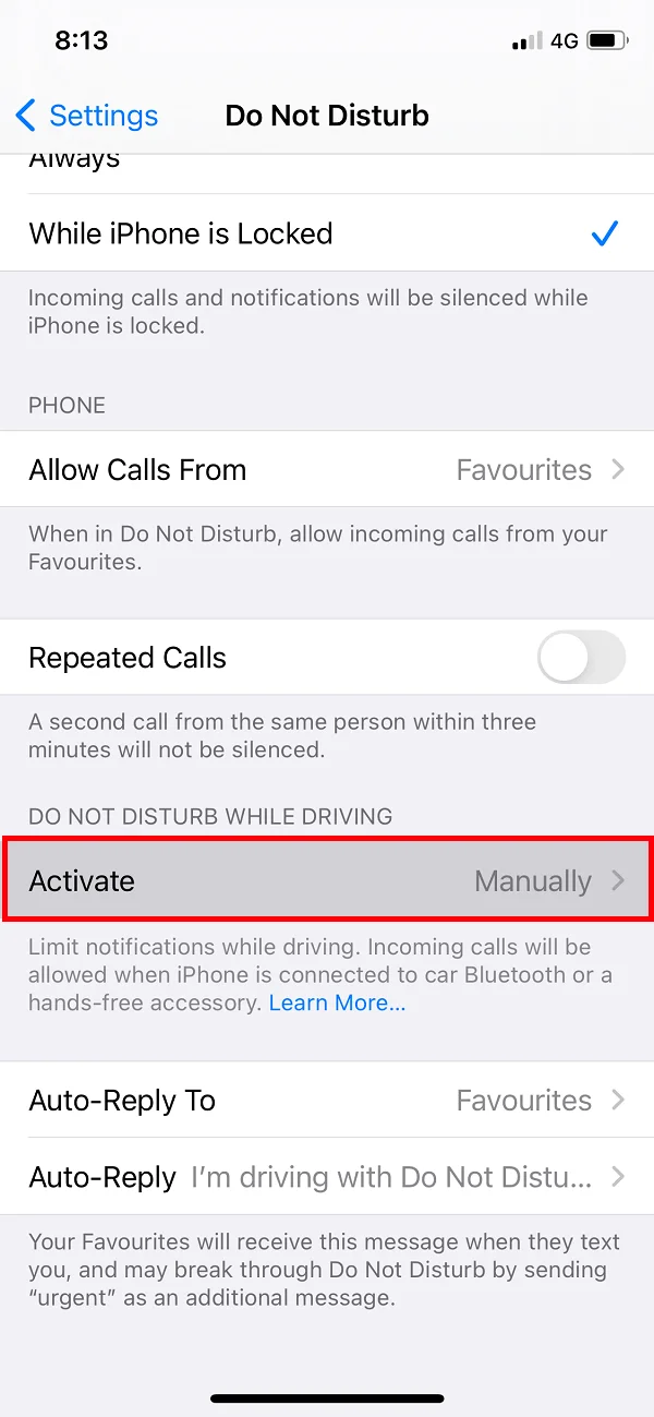 iPhoneでテキストに自動返信する方法