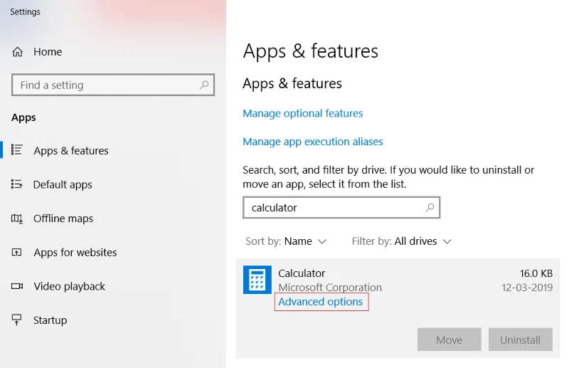 إصلاح Windows 10 Calculator مفقود أو مختفي